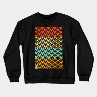 Retro Japanese Clouds Pattern RE:COLOR 09 Crewneck Sweatshirt